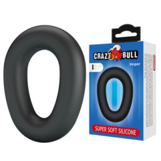 CRAZY BULL - ANEL PENIANO DE SILICONE SUPER MACIO VESPER PRETO