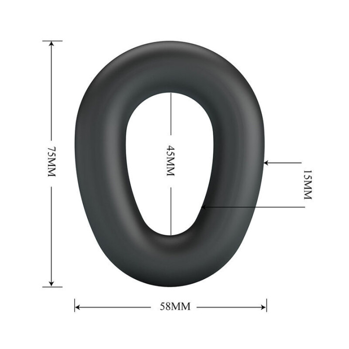 CRAZY BULL - ANEL PENIANO DE SILICONE SUPER MACIO VESPER PRETO