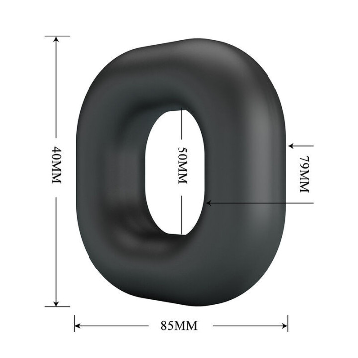 CRAZY BULL - ANEL PENIANO DE SILICONE SUPER MACIO WALDEN PRETO