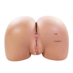 CRAZY BULL - JULIA XXL MASTURBADOR VIBRATÓRIO DUPLO VAGINAL E ANAL FLESH