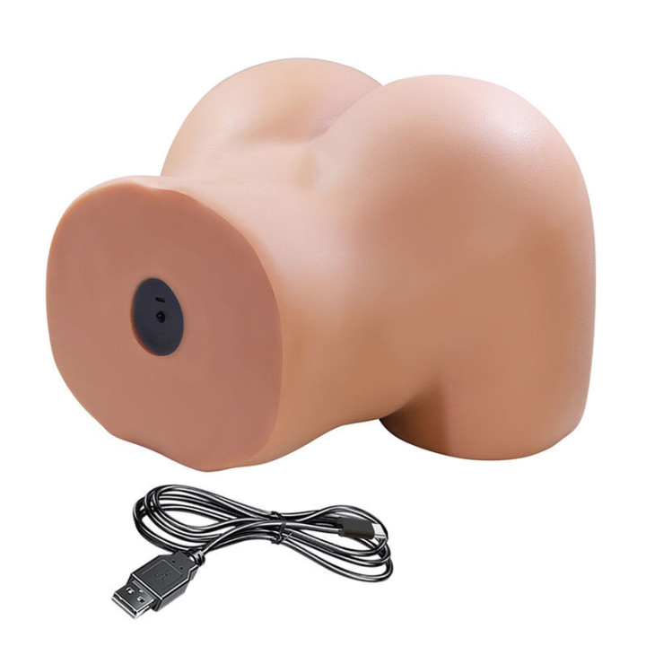 CRAZY BULL - JULIA XXL MASTURBADOR VIBRATÓRIO DUPLO VAGINAL E ANAL FLESH