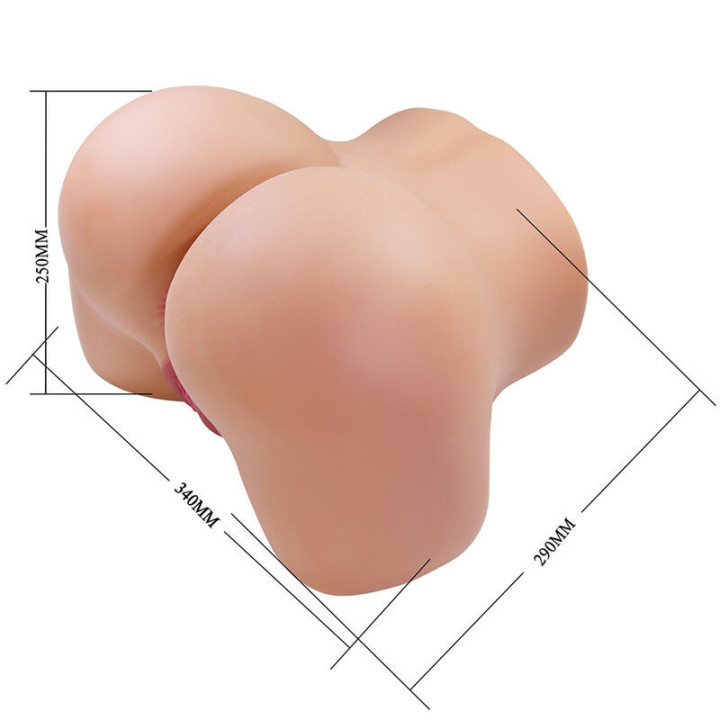 CRAZY BULL - JULIA XXL MASTURBADOR VIBRATÓRIO DUPLO VAGINAL E ANAL FLESH