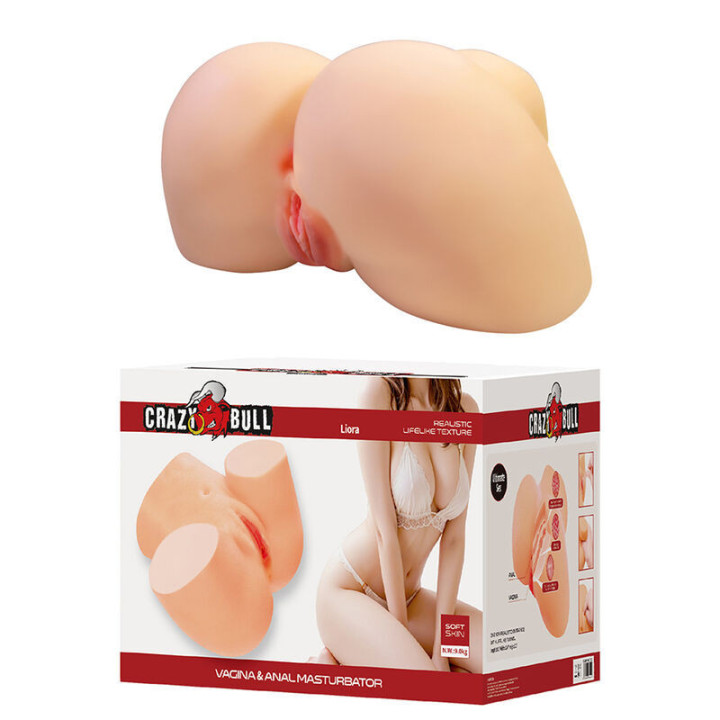 CRAZY BULL - LIORA XXL MASTURBADOR VAGINAL E ANAL DUPLO