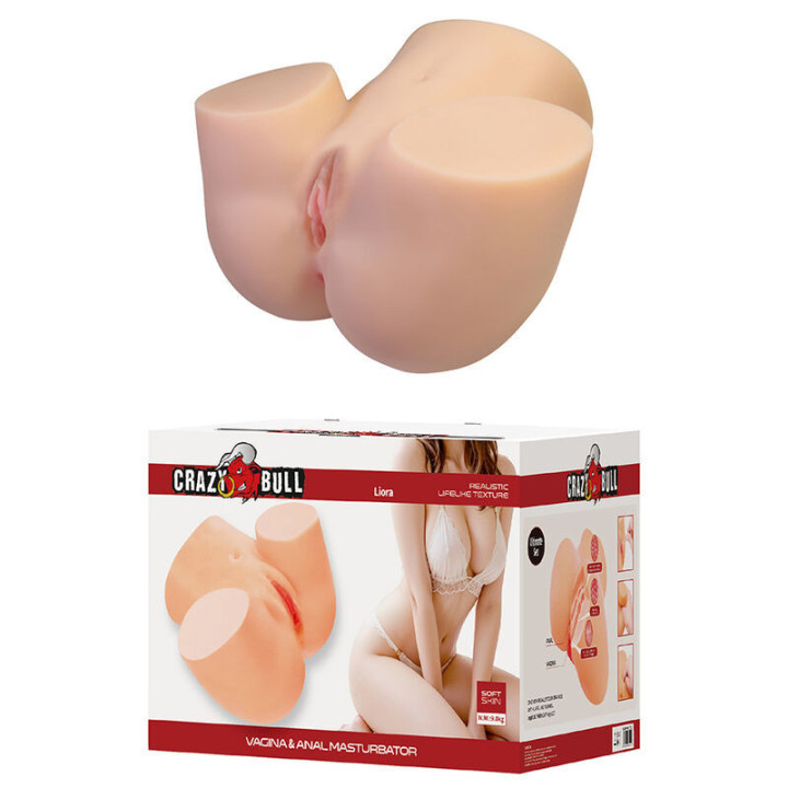 CRAZY BULL - LIORA XXL MASTURBADOR VAGINAL E ANAL DUPLO