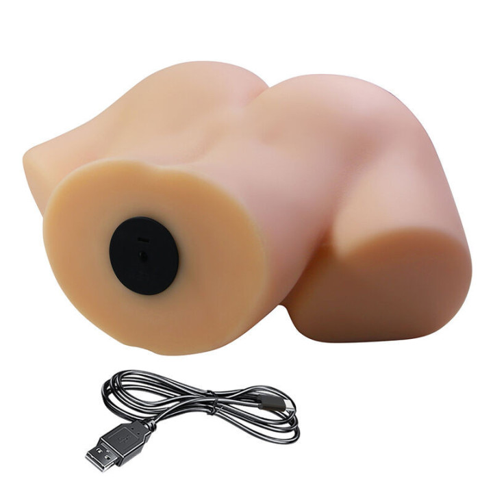 CRAZY BULL - VIVIAN MASTURBADOR VIBRATÓRIO DUPLO VAGINAL E ANAL FLESH