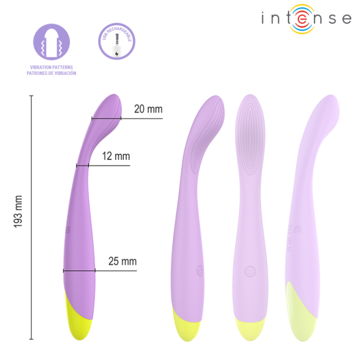 INTENSE - LUCCA ESTIMULADOR DE PONTO G FLEXÍVEL RECARREGÁVEL VIA USB