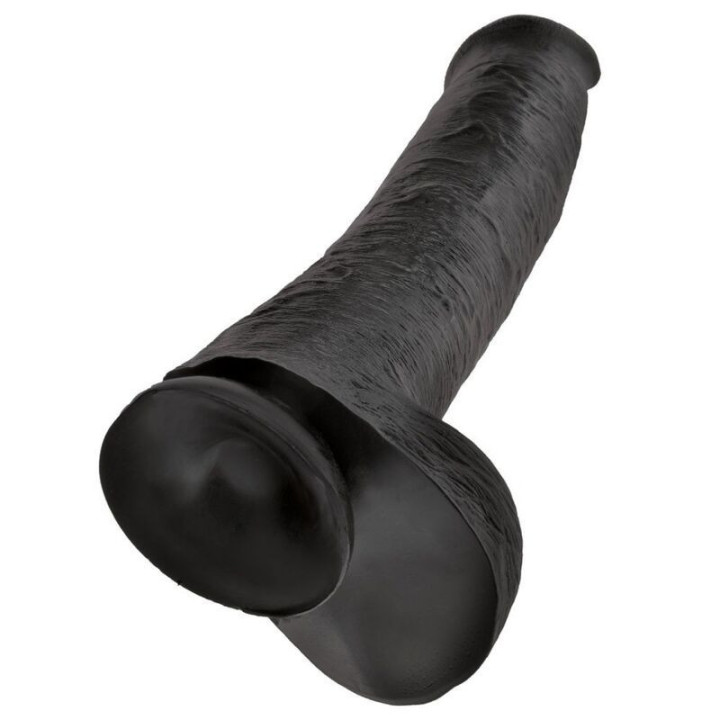 KING COCK - DILDO REALISTA COM TESTÍCULOS 38 CM PRETO