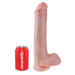 KING COCK - DILDO REALISTA COM TESTÍCULOS E VENTOSA 38 CM COR DE CARNE