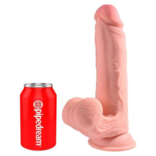KING COCK PLUS - DILDO REALISTA DE TRIPLA DENSIDADE COM TESTÍCULOS MÓVEIS 23 CM COR DE CARNE
