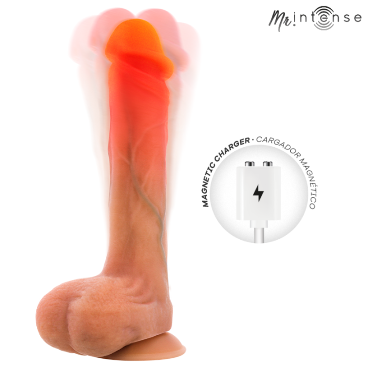 MR INTENSE - BRADLEY VIBRADOR DE SILICONE COM EFEITO DE AQUECIMENTO E CONTROLE REMOTO 21 CM - Ø - 4.2 CM