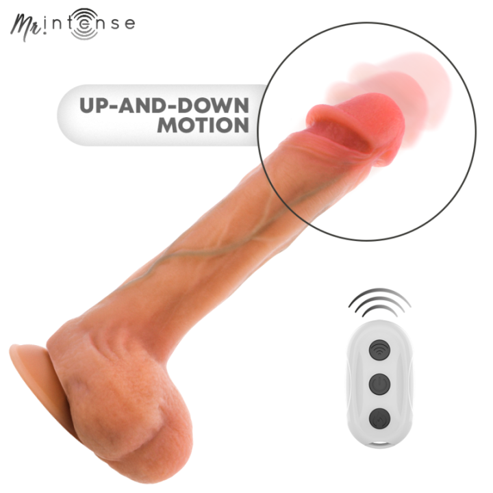 MR INTENSE - BRADLEY VIBRADOR DE SILICONE COM EFEITO DE AQUECIMENTO E CONTROLE REMOTO 21 CM - Ø - 4.2 CM