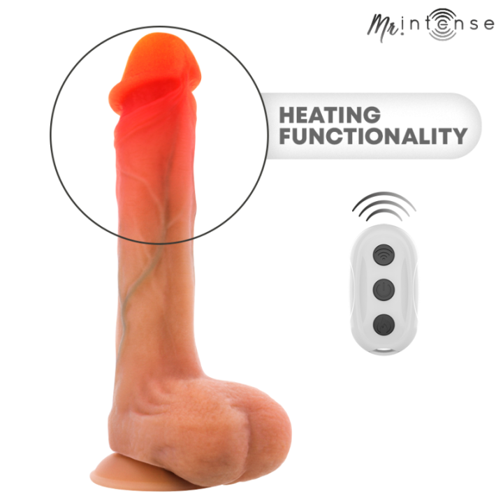 MR INTENSE - BRADLEY VIBRADOR DE SILICONE COM EFEITO DE AQUECIMENTO E CONTROLE REMOTO 21 CM - Ø - 4.2 CM
