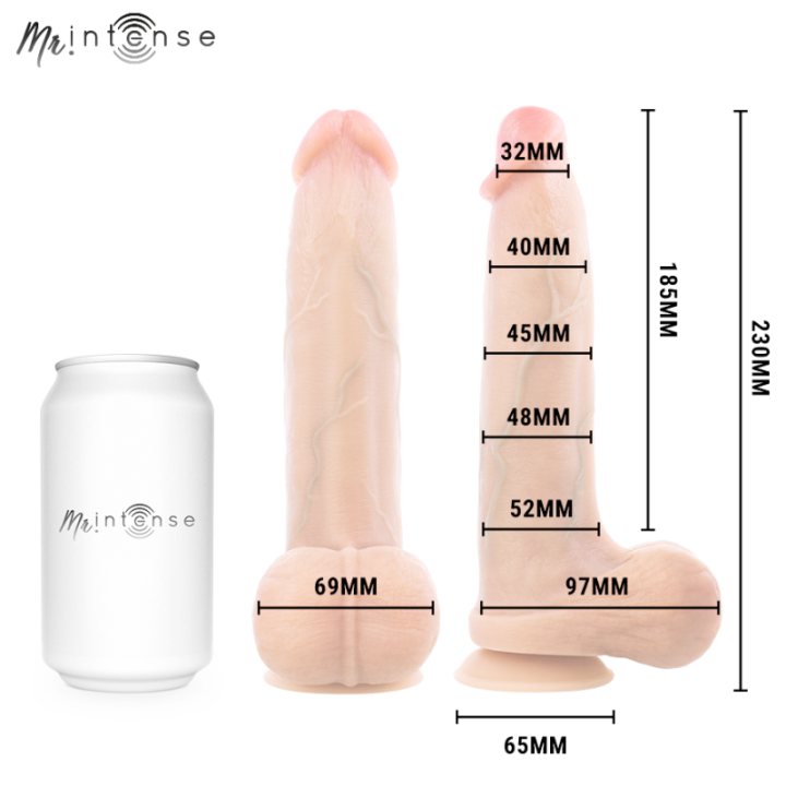 MR INTENSE - BRUCE L DILDO DE SILICONE 23 CM -Ø- 5.2 CM