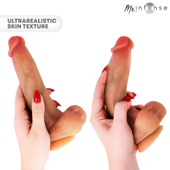 MR INTENSE - BRUCE M DILDO DE SILICONE COM TESTÍCULOS 20 CM -Ø- 4.5 CM