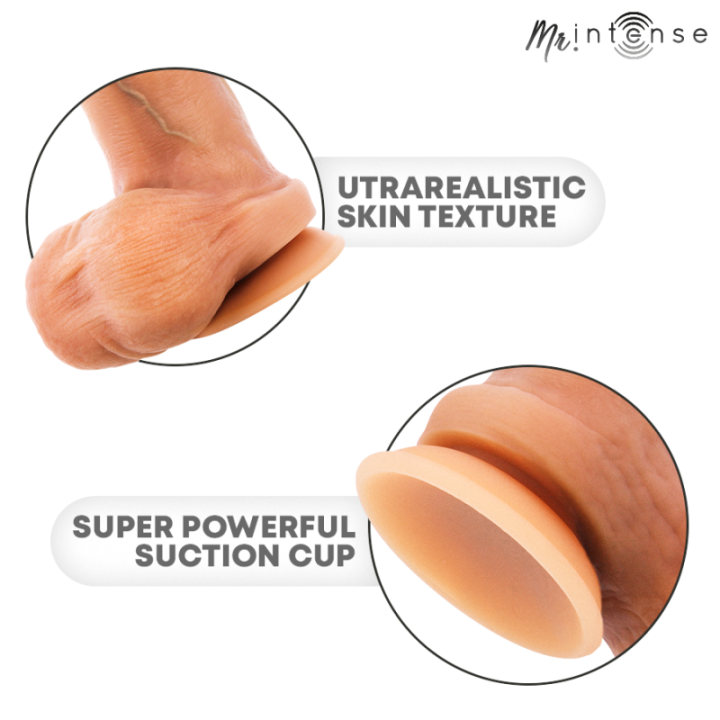 MR INTENSE - BRUCE M DILDO DE SILICONE COM TESTÍCULOS 20 CM -Ø- 4.5 CM