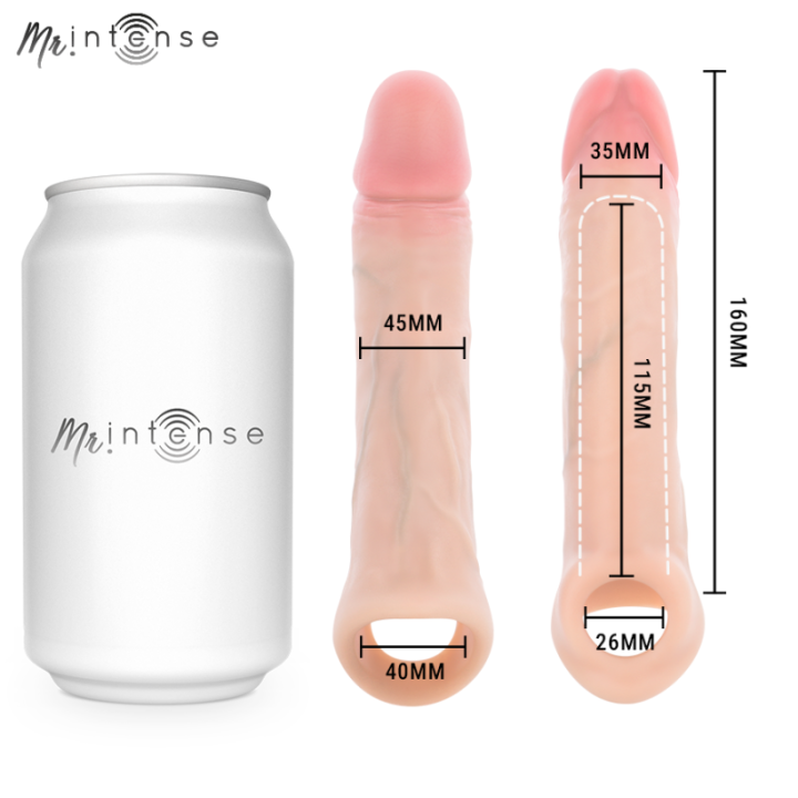MR INTENSE - CAPA DE SILICONE PARA PÊNIS SIMON L 16 CM -Ø- 4.5 CM