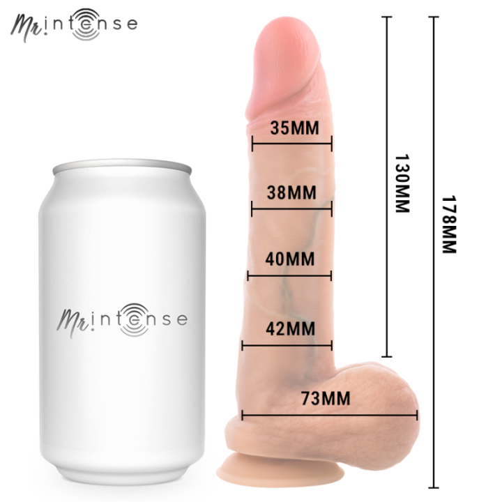 MR INTENSE - PÊNIS DE SILICONE ULTRARREALISTA DE GARY COM TESTÍCULOS. 17.8 CM - Ø - 4.2 CM