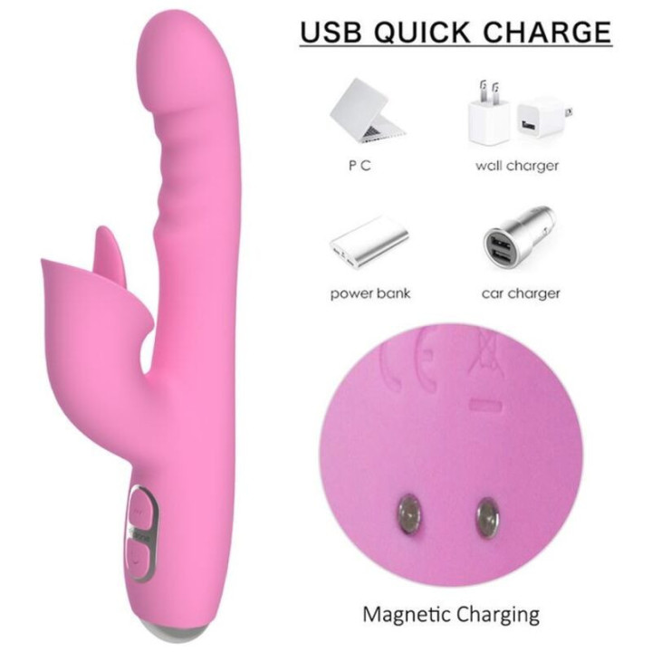 NALONE - T-MAY VIBRADOR MAGIC STICK COELHO - ROSA