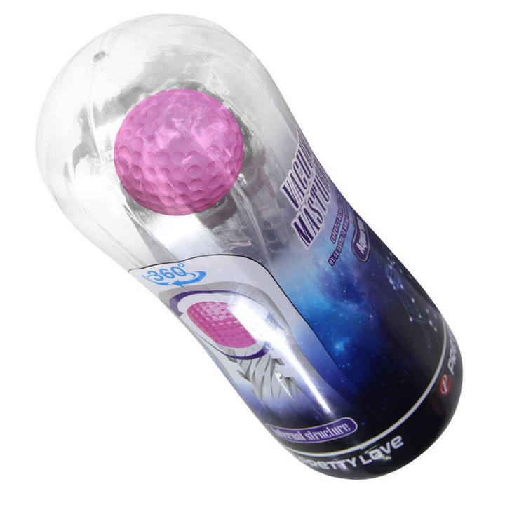 PRETTY LOVE - COPO DE MASTURBAÇÃO TEXTURIZADO 360º TRANSPARENTE