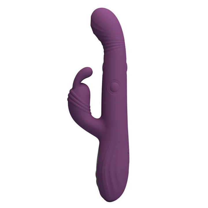 PRETTY LOVE - DEE VIBRADOR MULTIFUNCIONAL COELHO OSCILAÇÃO E PERCUSSÃO ROXO