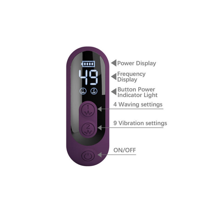 PRETTY LOVE - DEE VIBRADOR MULTIFUNCIONAL COELHO OSCILAÇÃO E PERCUSSÃO ROXO