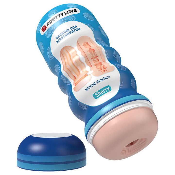 PRETTY LOVE - SHERRY. MASTURBADOR VAGINAL COM VENTOSA E TEXTURAS INTERNAS