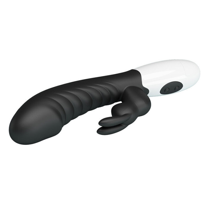 PRETTY LOVE - VIBRADOR COELHO NAUGHTY BUNNY COM 30 FUNÇÕES PRETO
