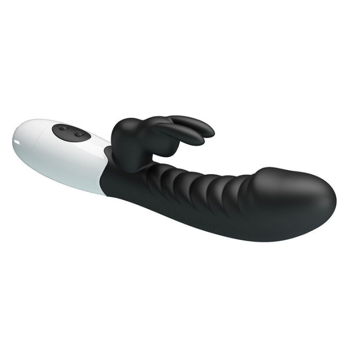 PRETTY LOVE - VIBRADOR COELHO NAUGHTY BUNNY COM 30 FUNÇÕES PRETO