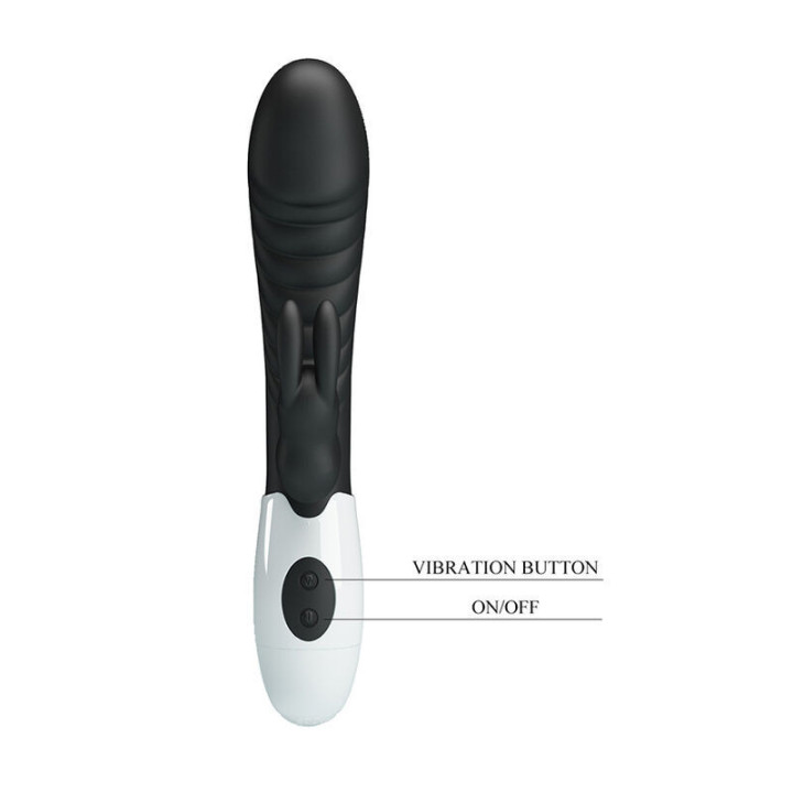 PRETTY LOVE - VIBRADOR COELHO NAUGHTY BUNNY COM 30 FUNÇÕES PRETO