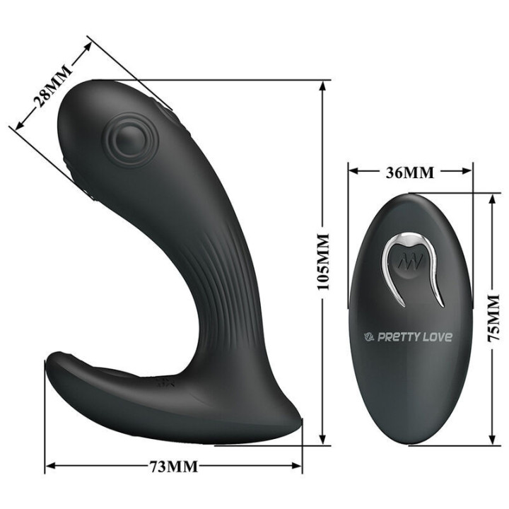 PRETTY LOVE - VIBRADOR DE PRÓSTATA MIRABELLE COM CONTROLE REMOTO