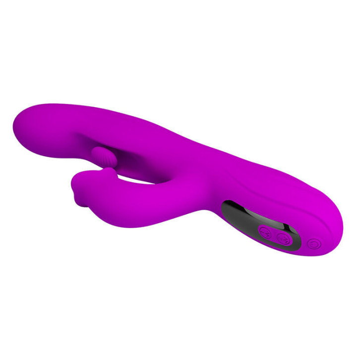 PRETTY LOVE - VIBRADOR OSCILATIVO YALANDA RABBIT COM DISPLAY DE LED ROXO