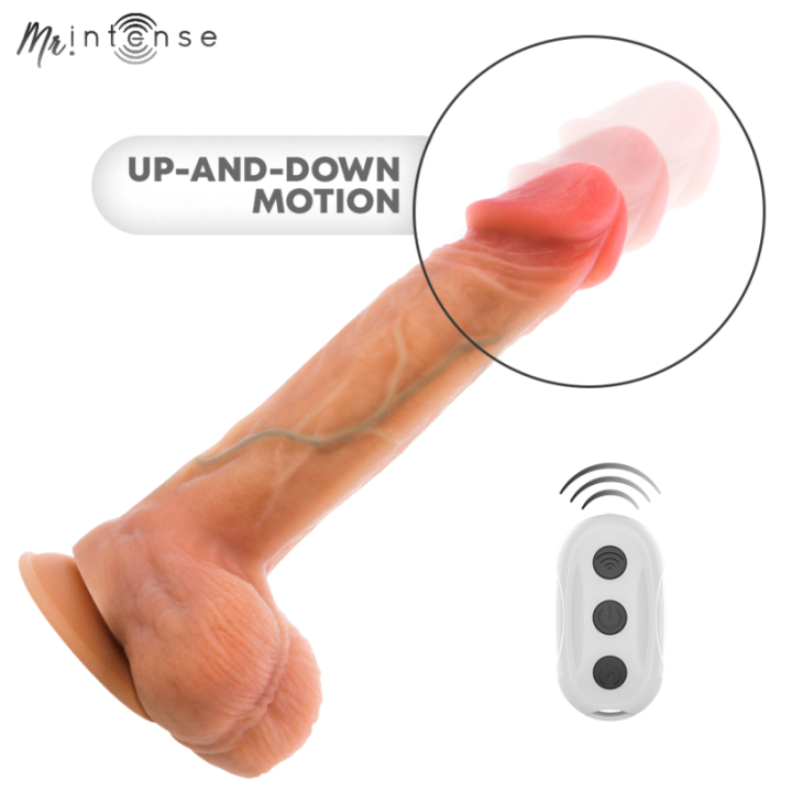 MR INTENSE - VIBRADOR LOGAN DE SILICONE COM EFEITO DE CALOR E CONTROLE REMOTO 20 CM -Ø- 4.1 CM