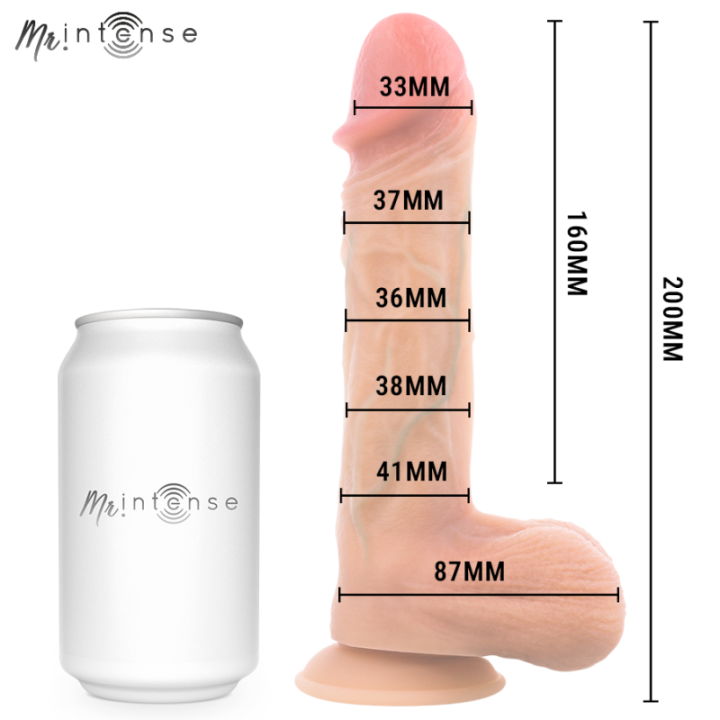 MR INTENSE - VIBRADOR LOGAN DE SILICONE COM EFEITO DE CALOR E CONTROLE REMOTO 20 CM -Ø- 4.1 CM