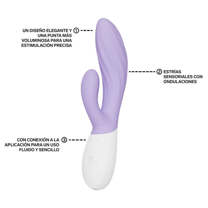 LELO - INA TWIST VIBRADOR DUPLO COELHO PARA PONTO G E CLITÓRIS LAVANDA