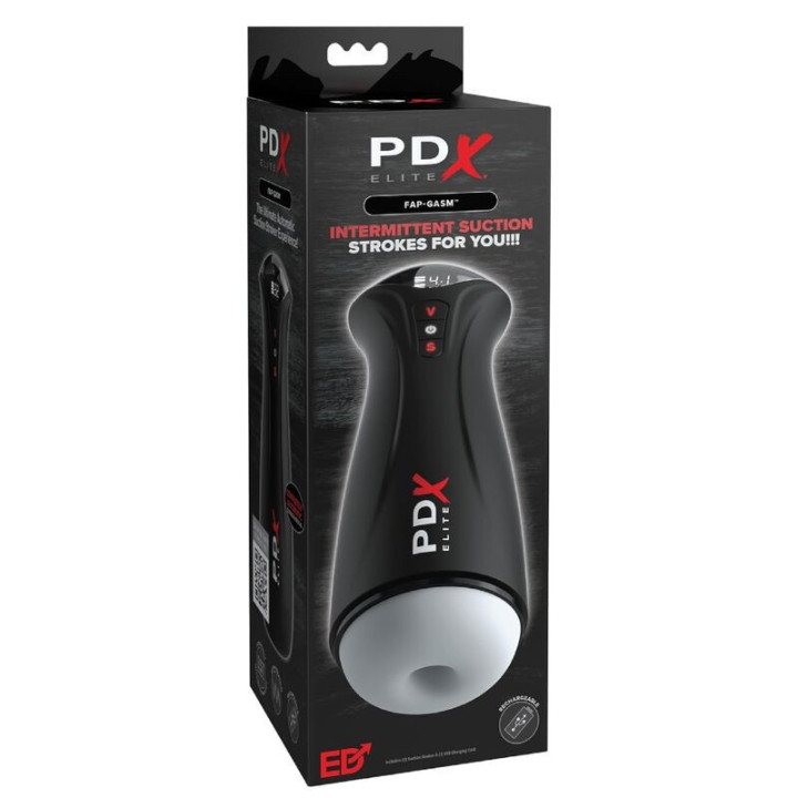 PDX ELITE - FAP-GASM CLEAR MASTURBADOR MASCULINO COM SUCÇÃO INTERMITENTE
