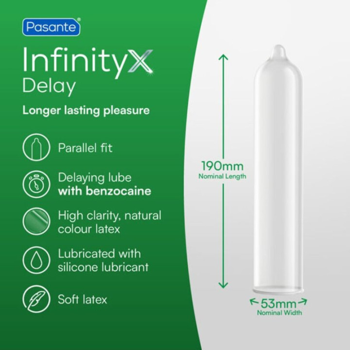 PASANTE - CAMISINHAS DELAY INFINITY - 12 UNIDADES