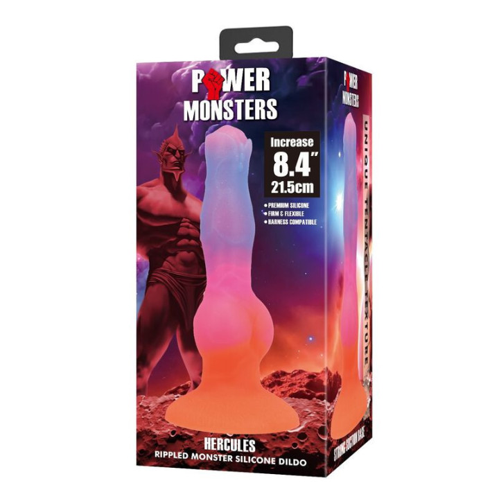 POWER MONSTERS - DILDO DE SILICONE HERCULES FANTASY 21.5 CM Ø 5 CM