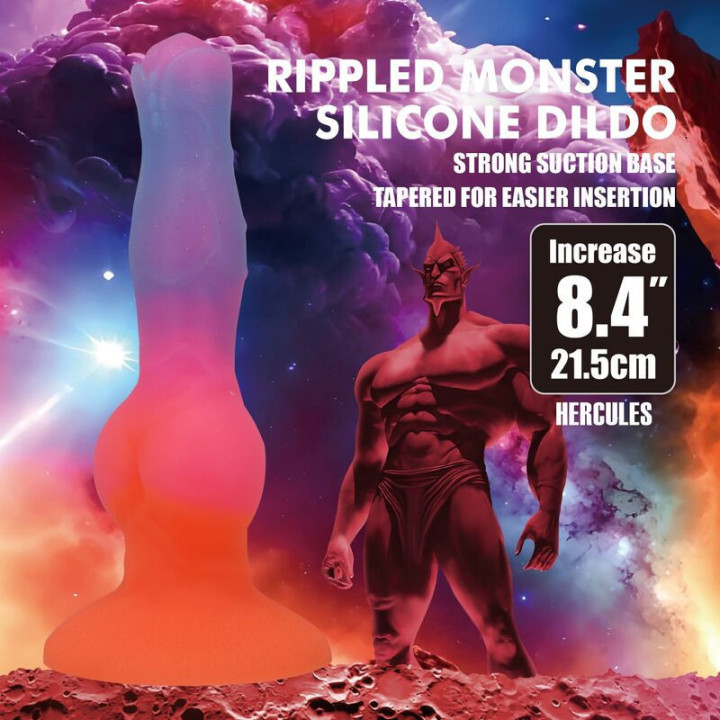 POWER MONSTERS - DILDO DE SILICONE HERCULES FANTASY 21.5 CM Ø 5 CM