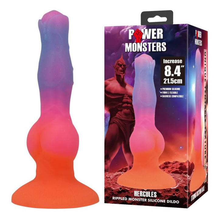 POWER MONSTERS - DILDO DE SILICONE HERCULES FANTASY 21.5 CM Ø 5 CM