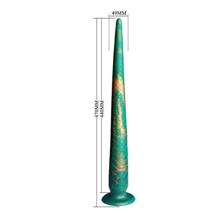 POWER MONSTERS - WILDWYRM TAIL BICOLOR FANTASY SILICONE DILDO 47 CM Ø 4 CM