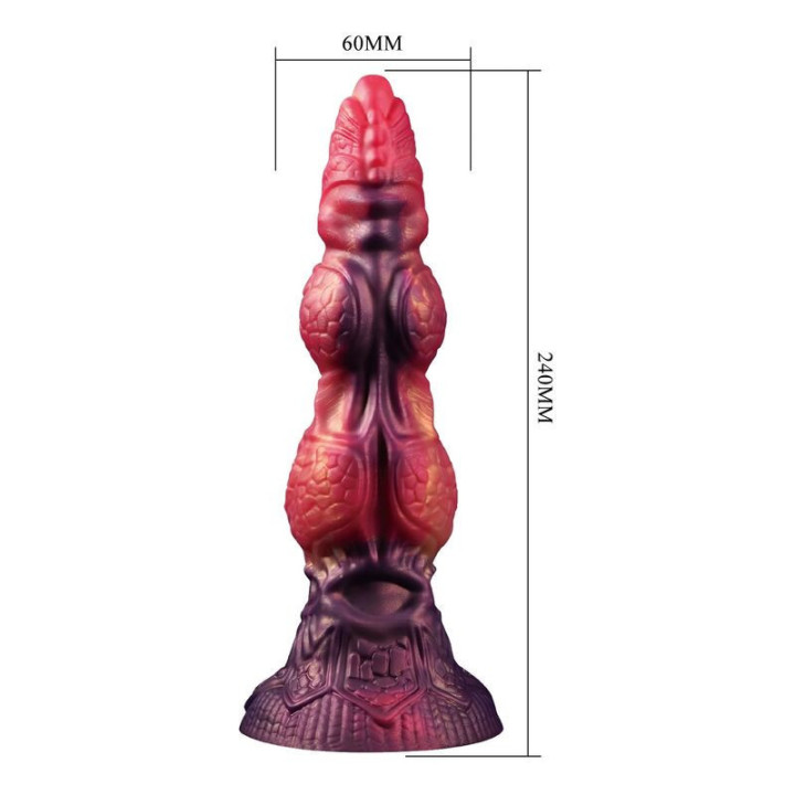 POWER MONSTERS - SAVAGE BEASTLORD TRICOLOR FANTASY SILICONE DILDO 24 CM Ø 5 CM