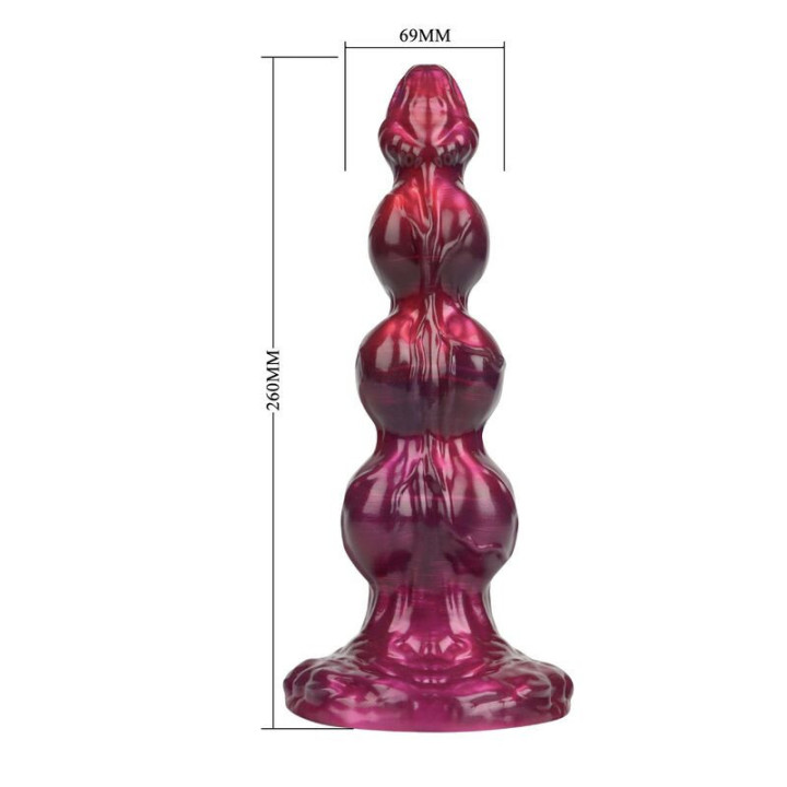 POWER MONSTERS - PRIMAL BEASTLORD ROSA TRANSLÚCIDO FANTASIA DILICONE 26 CM Ø 5 CM