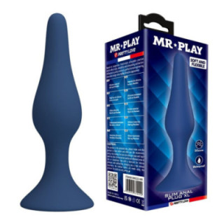 MR PLAY - PLUG ANAL DE SILICONE CÔNICO AZUL XL