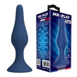 MR PLAY - PLUG ANAL DE SILICONE CÔNICO AZUL XL