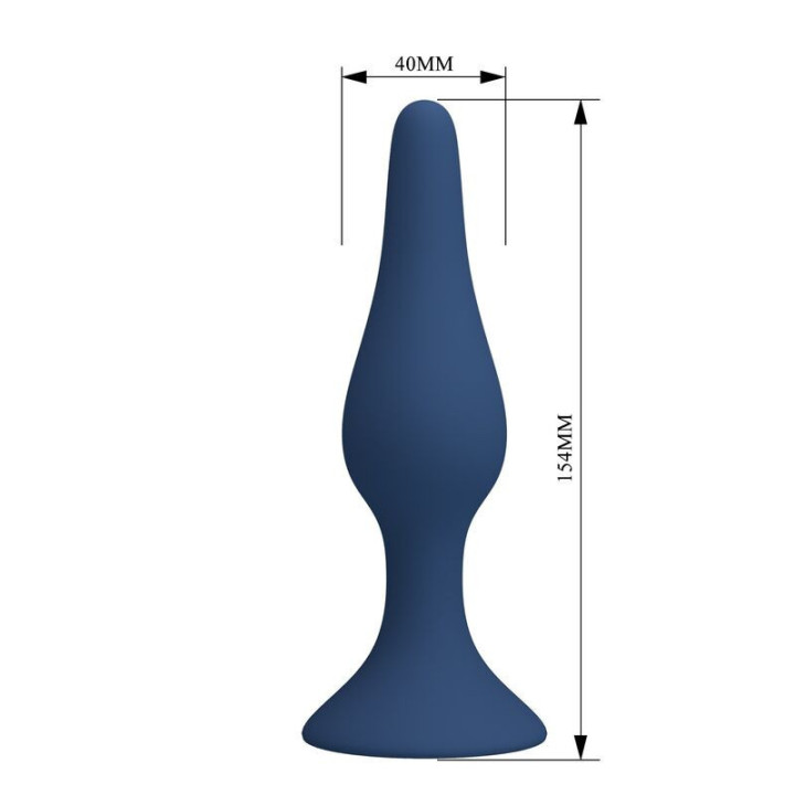 MR PLAY - PLUG ANAL DE SILICONE CÔNICO AZUL XL