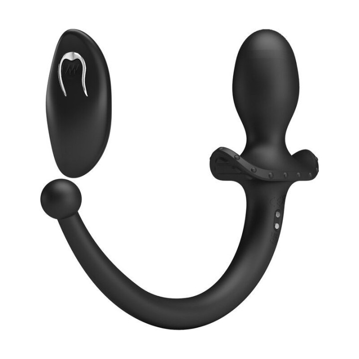 MR PLAY - VIBRADOR ANAL E PERÍNEO COM CONTROLE REMOTO SEM FIO. PRETO