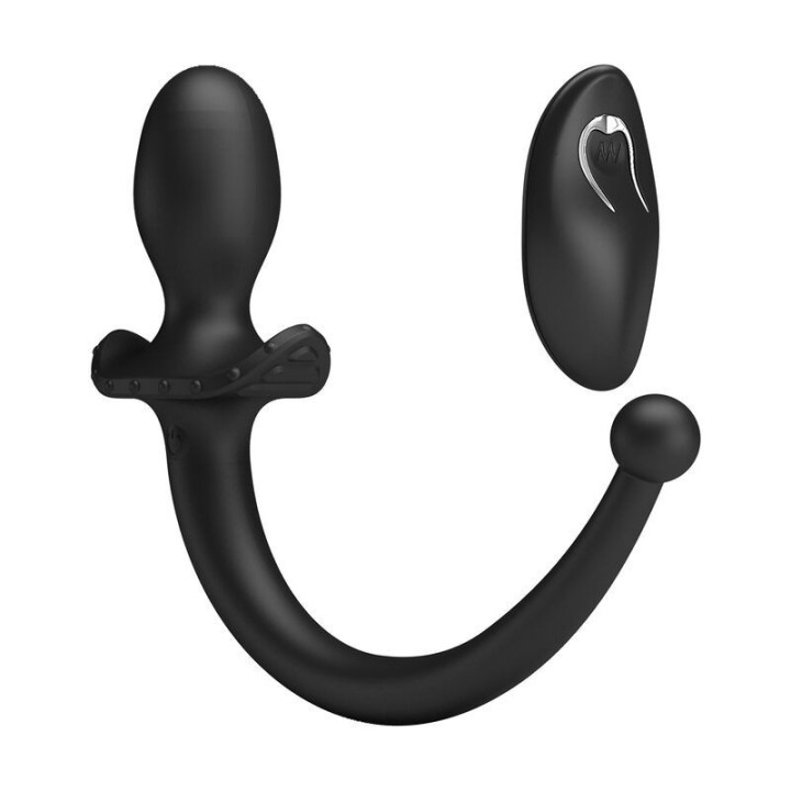 MR PLAY - VIBRADOR ANAL E PERÍNEO COM CONTROLE REMOTO SEM FIO. PRETO