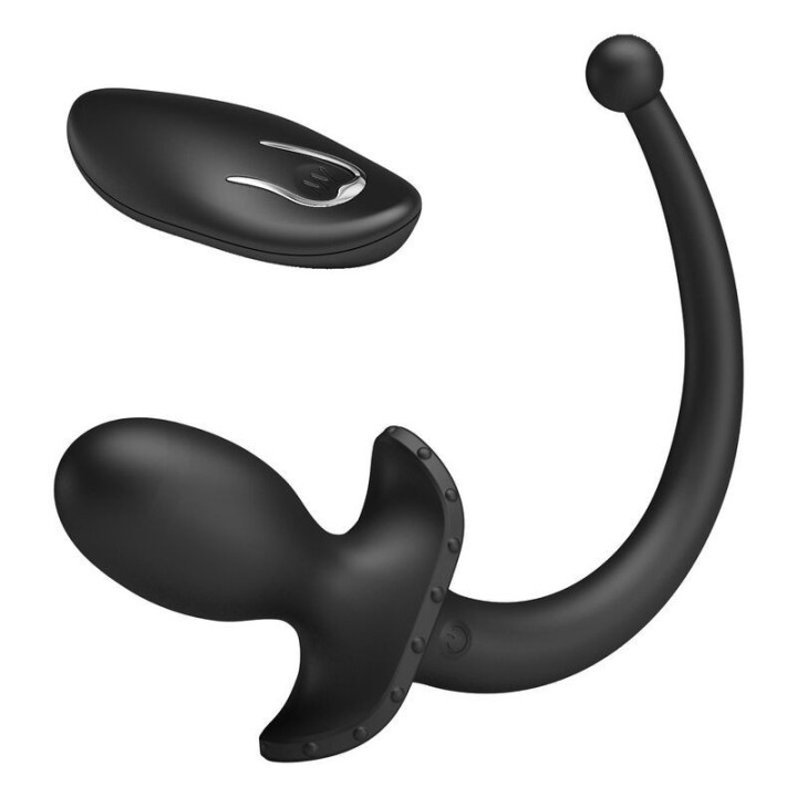 MR PLAY - VIBRADOR ANAL E PERÍNEO COM CONTROLE REMOTO SEM FIO. PRETO