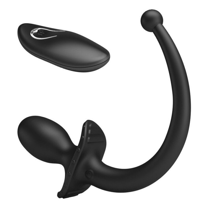 MR PLAY - VIBRADOR ANAL E PERÍNEO COM CONTROLE REMOTO SEM FIO. PRETO