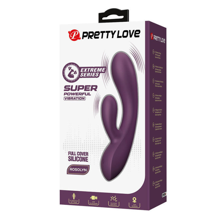 PRETTY LOVE - VIBRADOR COELHO RECARREGÁVEL ROSOLYN COM 10 FUNÇÕES